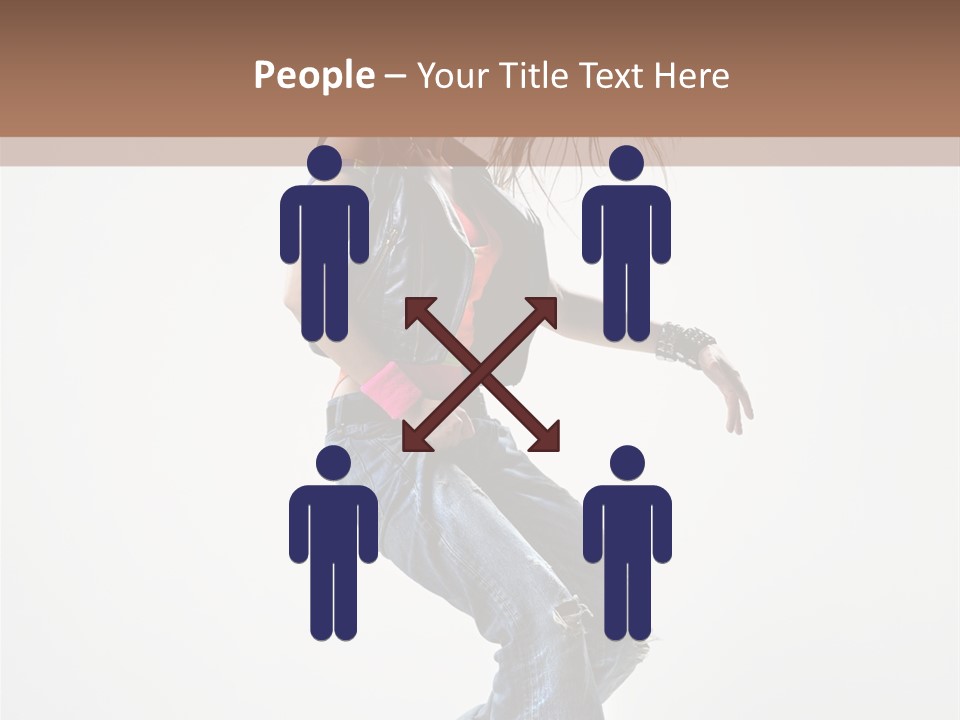 Fashion Posing Human PowerPoint Template