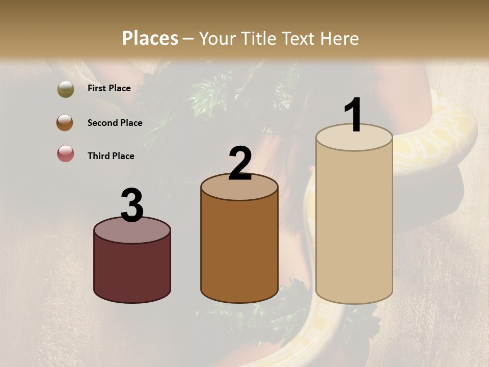 Posing Green Albino PowerPoint Template