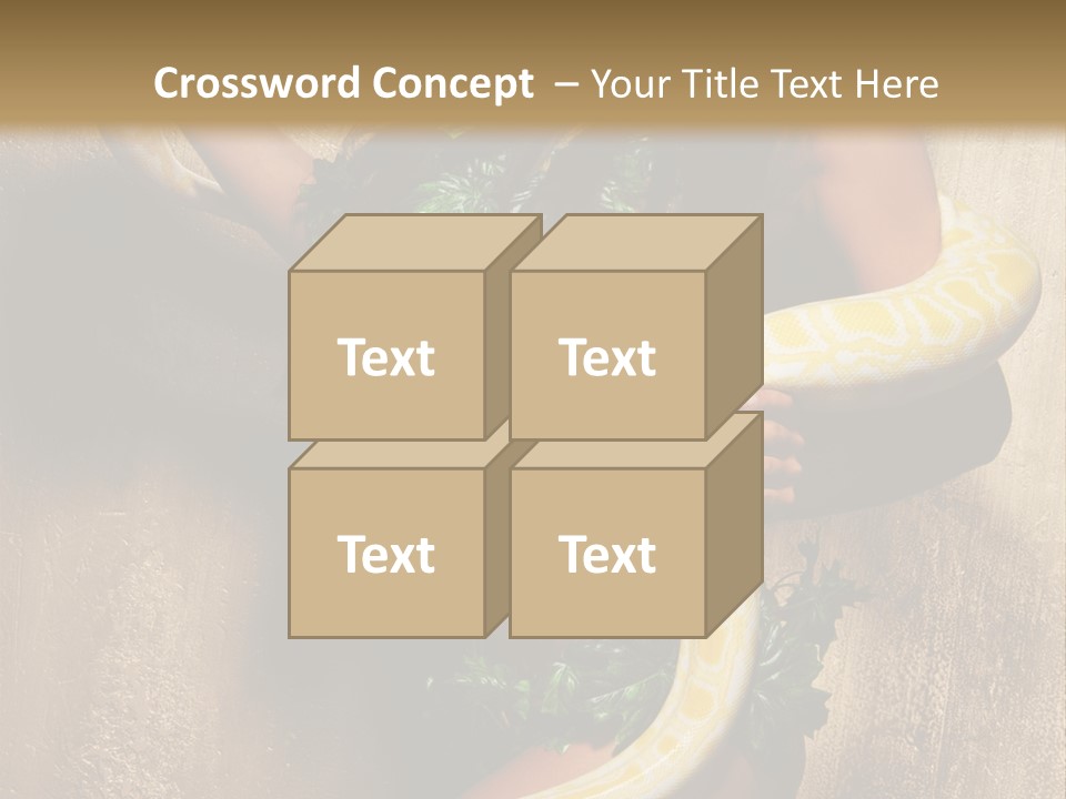 Posing Green Albino PowerPoint Template