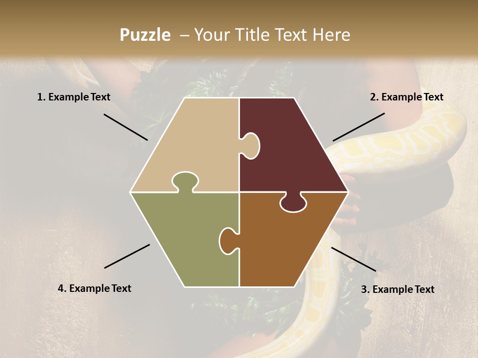 Posing Green Albino PowerPoint Template