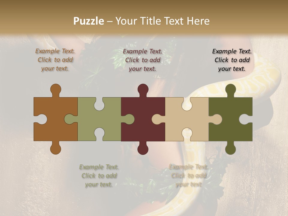 Posing Green Albino PowerPoint Template