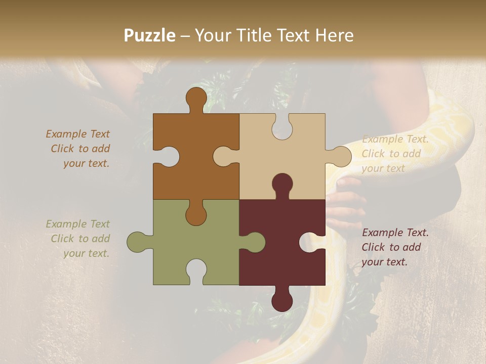 Posing Green Albino PowerPoint Template