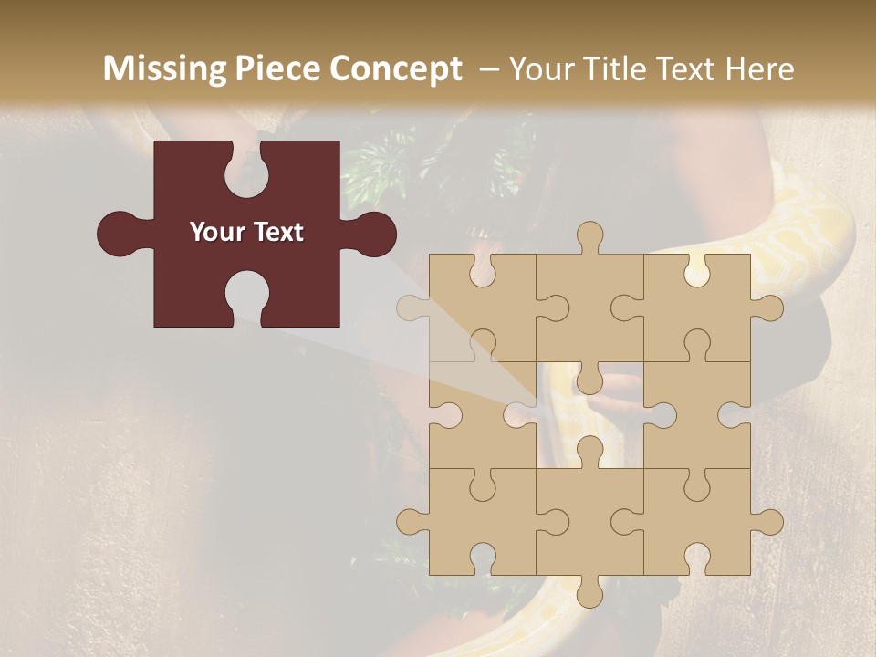 Posing Green Albino PowerPoint Template