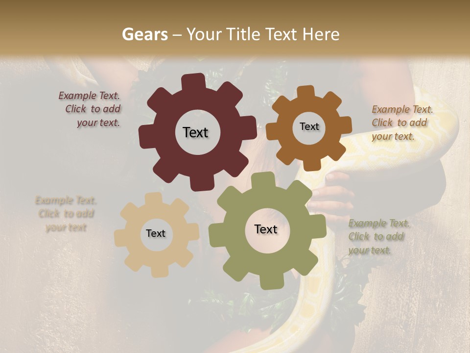 Posing Green Albino PowerPoint Template