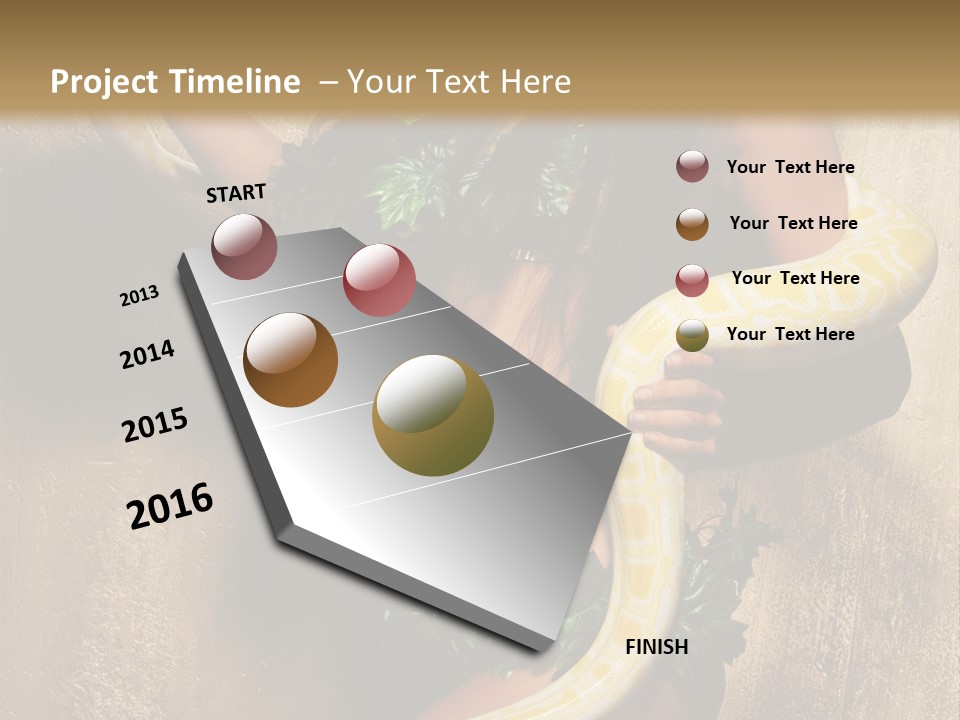 Posing Green Albino PowerPoint Template
