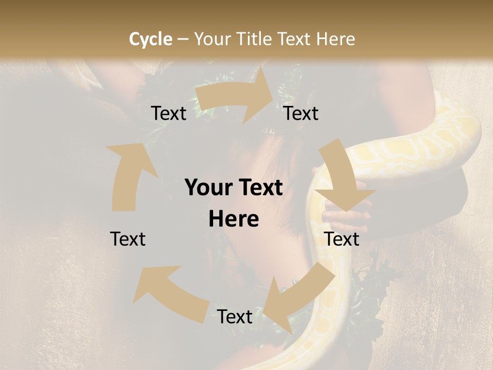Posing Green Albino PowerPoint Template