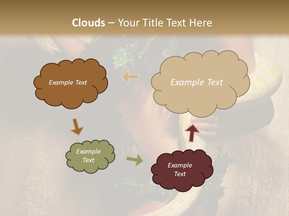 Posing Green Albino PowerPoint Template