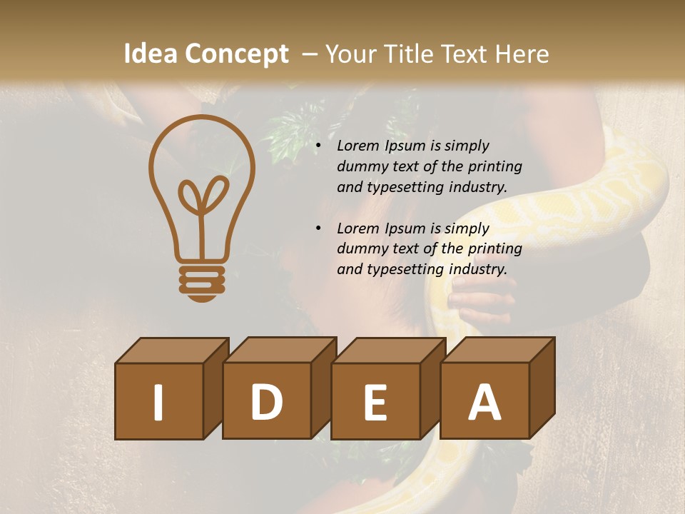 Posing Green Albino PowerPoint Template