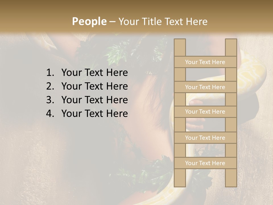 Posing Green Albino PowerPoint Template