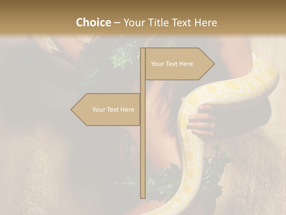 Posing Green Albino PowerPoint Template