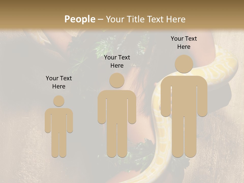 Posing Green Albino PowerPoint Template