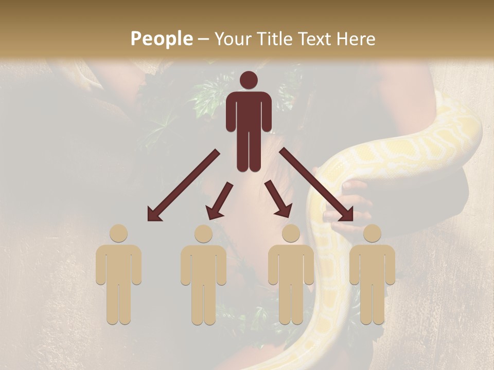 Posing Green Albino PowerPoint Template