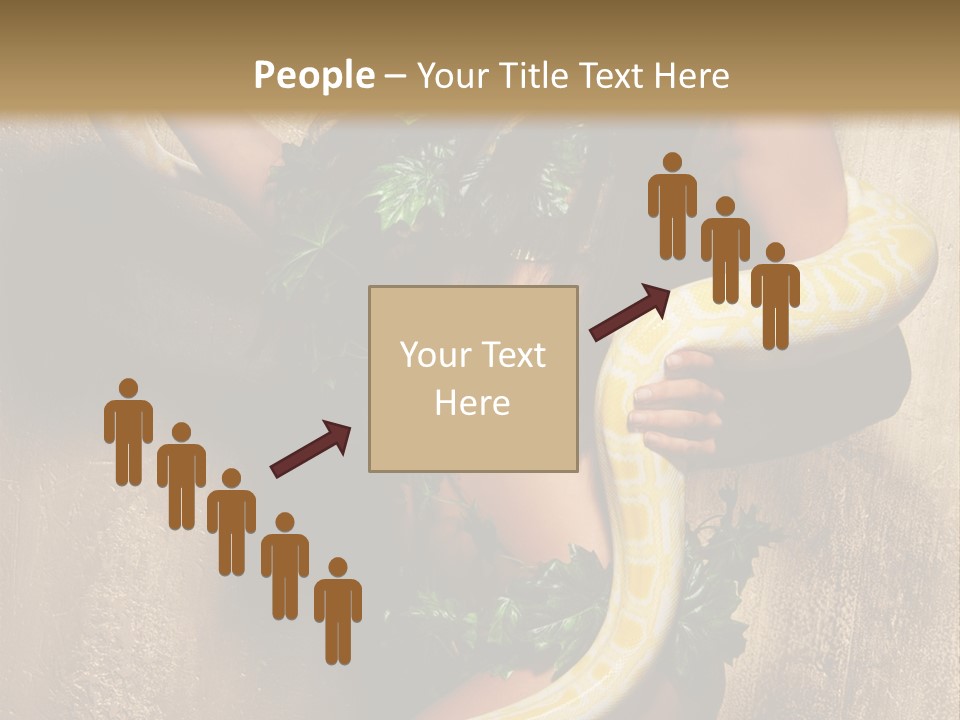 Posing Green Albino PowerPoint Template