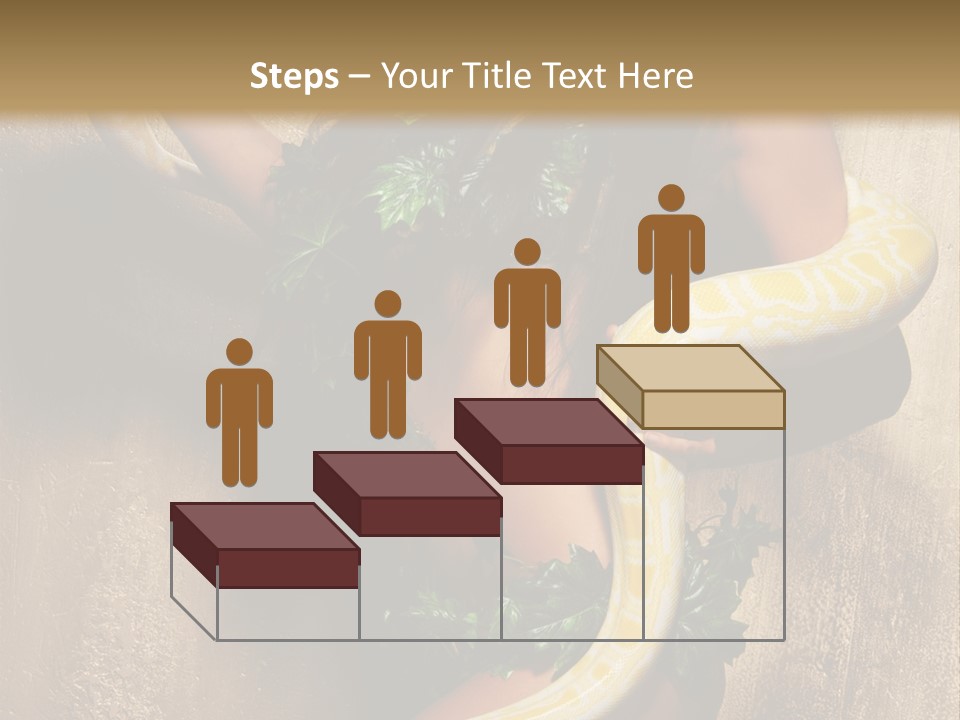 Posing Green Albino PowerPoint Template