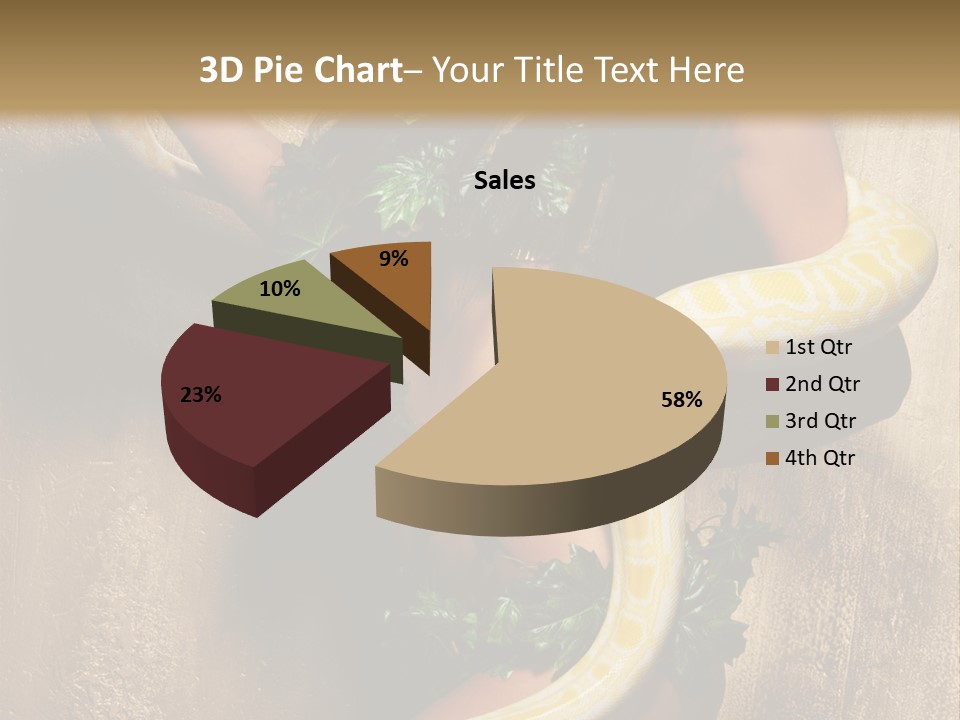 Posing Green Albino PowerPoint Template