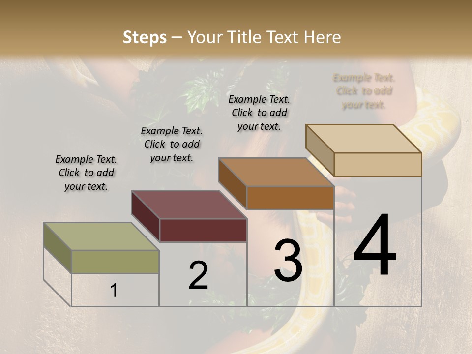 Posing Green Albino PowerPoint Template
