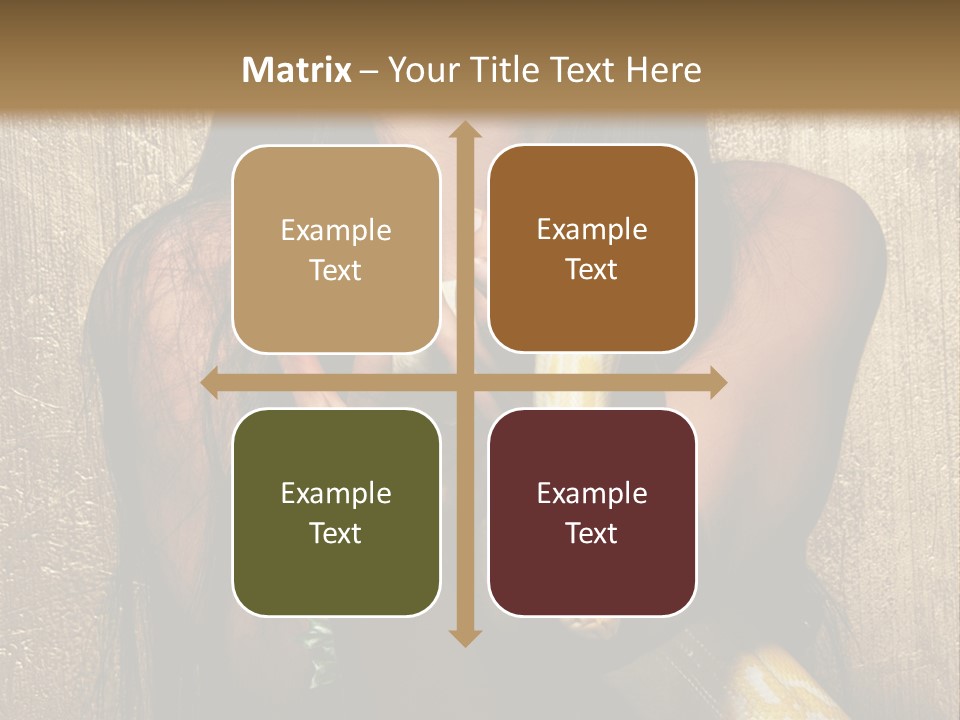 Albino Model Woman PowerPoint Template