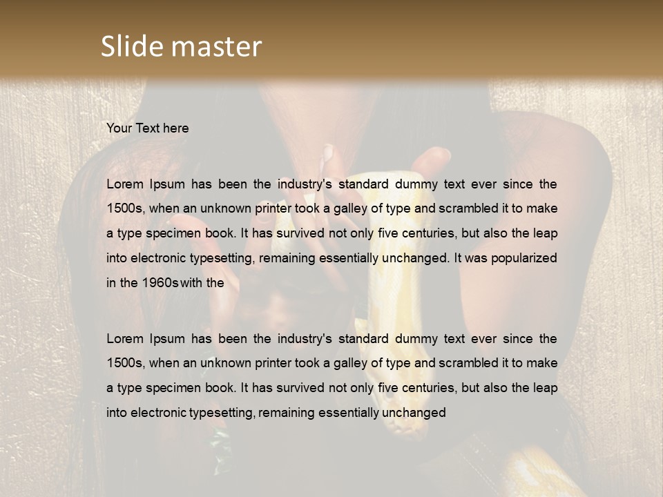 Albino Model Woman PowerPoint Template