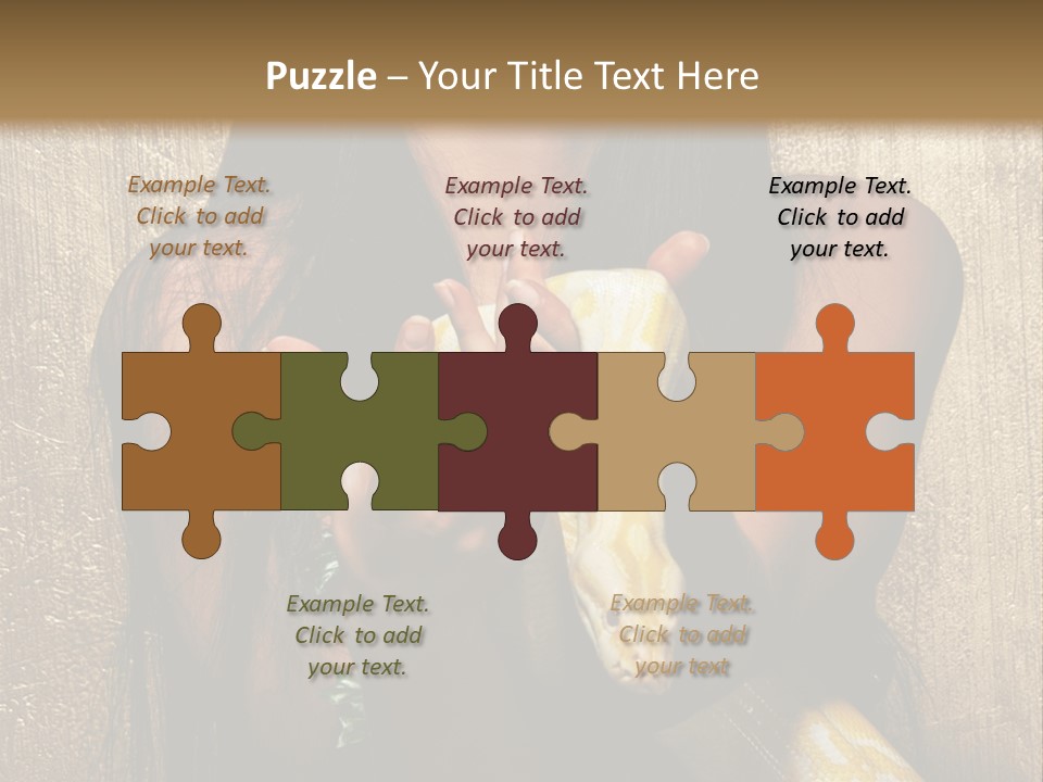 Albino Model Woman PowerPoint Template