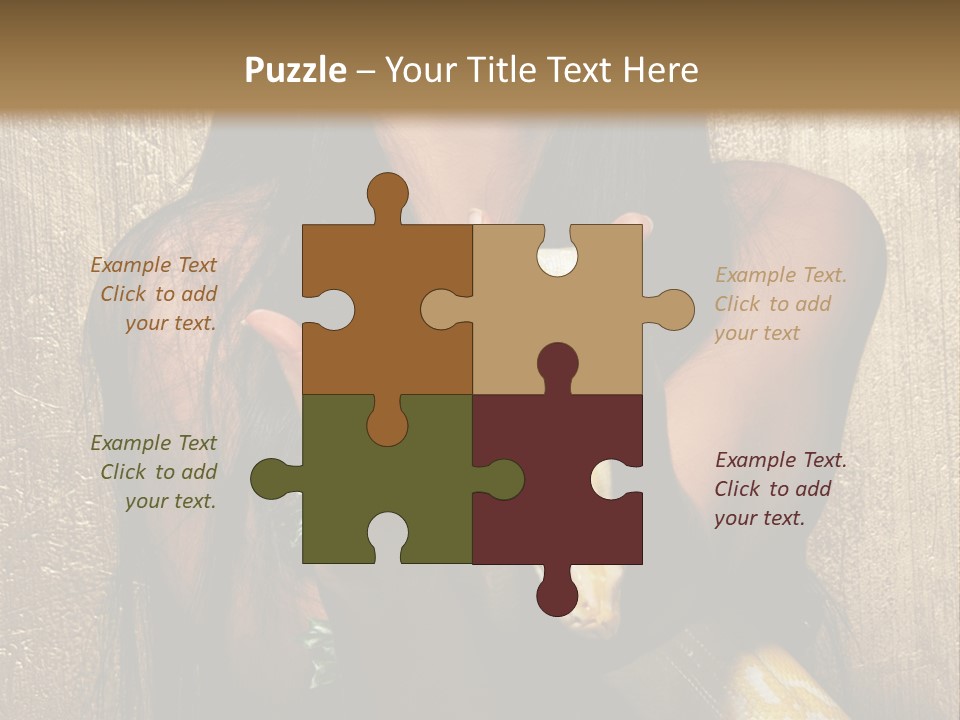 Albino Model Woman PowerPoint Template