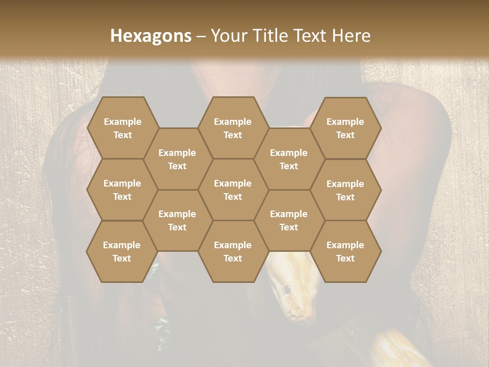 Albino Model Woman PowerPoint Template