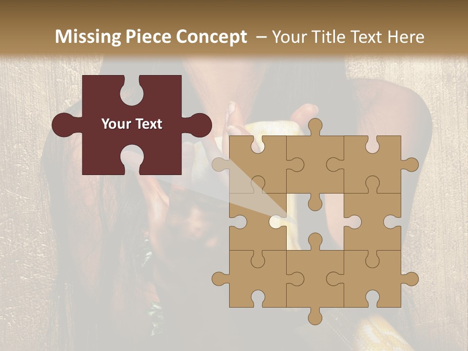 Albino Model Woman PowerPoint Template