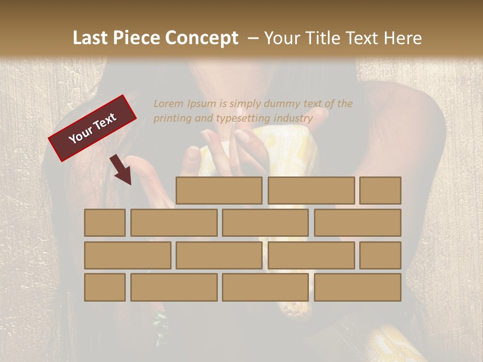 Albino Model Woman PowerPoint Template