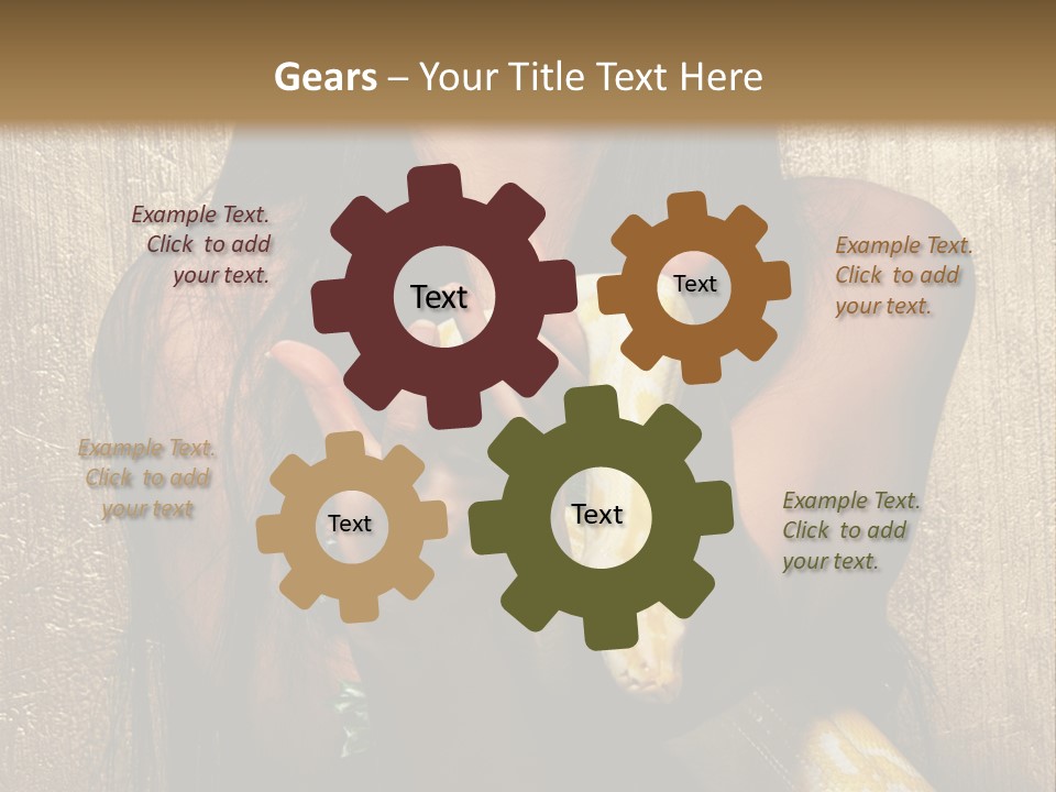 Albino Model Woman PowerPoint Template