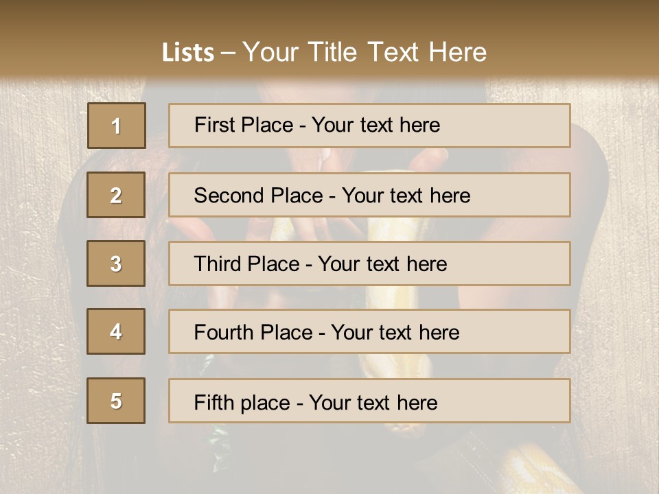 Albino Model Woman PowerPoint Template