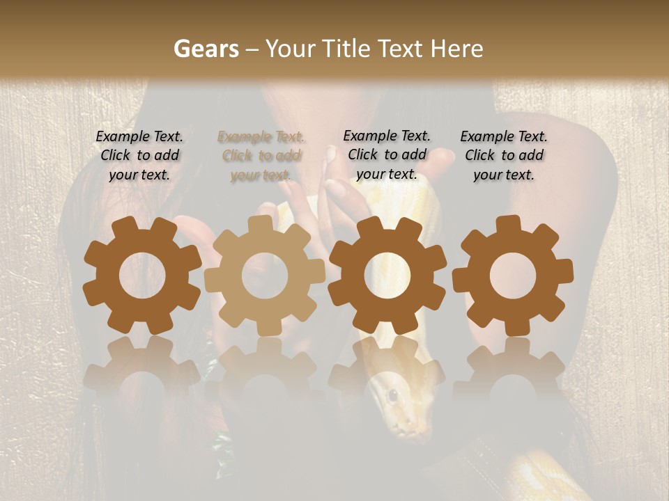 Albino Model Woman PowerPoint Template