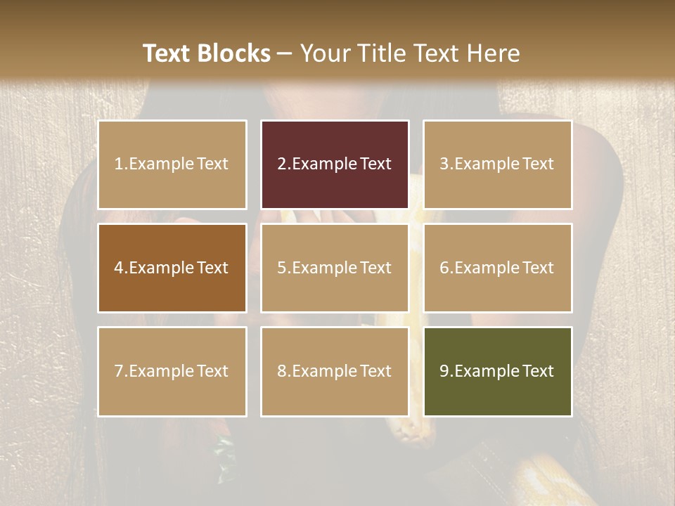 Albino Model Woman PowerPoint Template