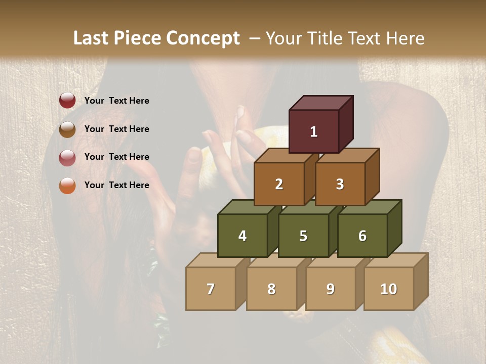 Albino Model Woman PowerPoint Template