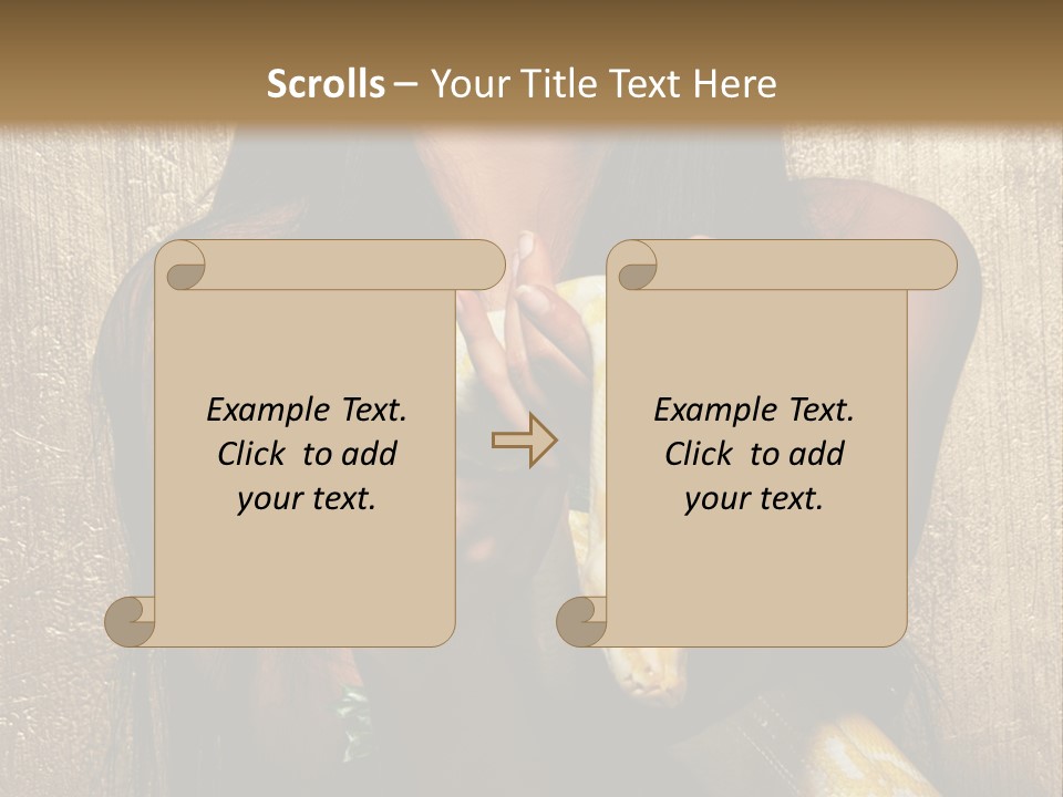 Albino Model Woman PowerPoint Template