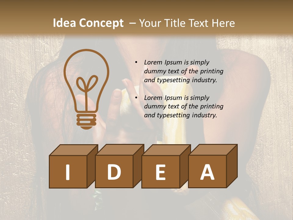 Albino Model Woman PowerPoint Template