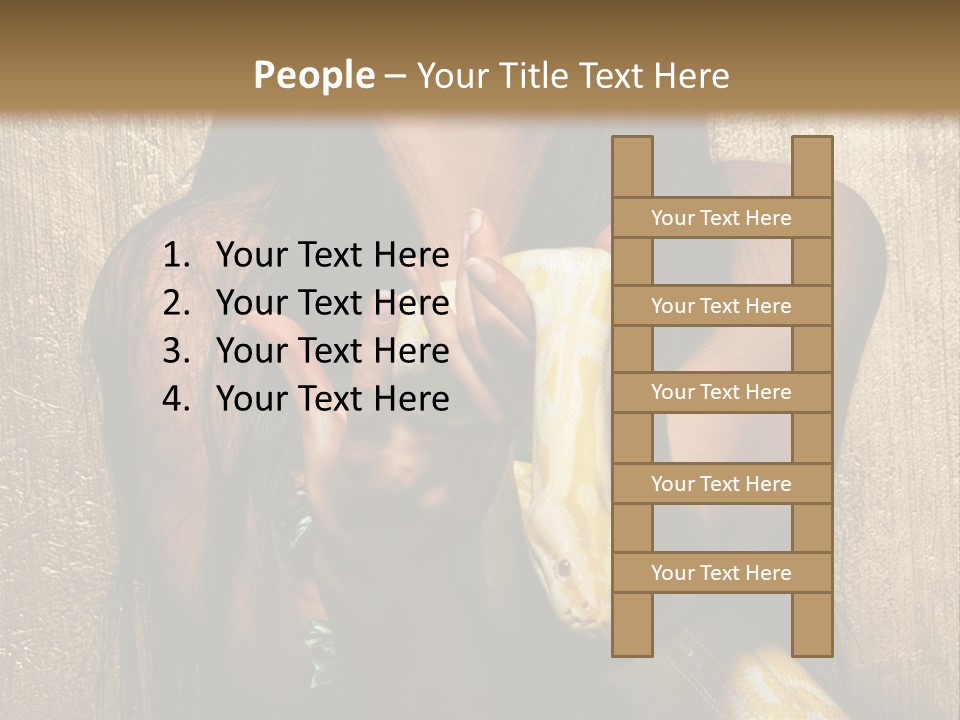 Albino Model Woman PowerPoint Template