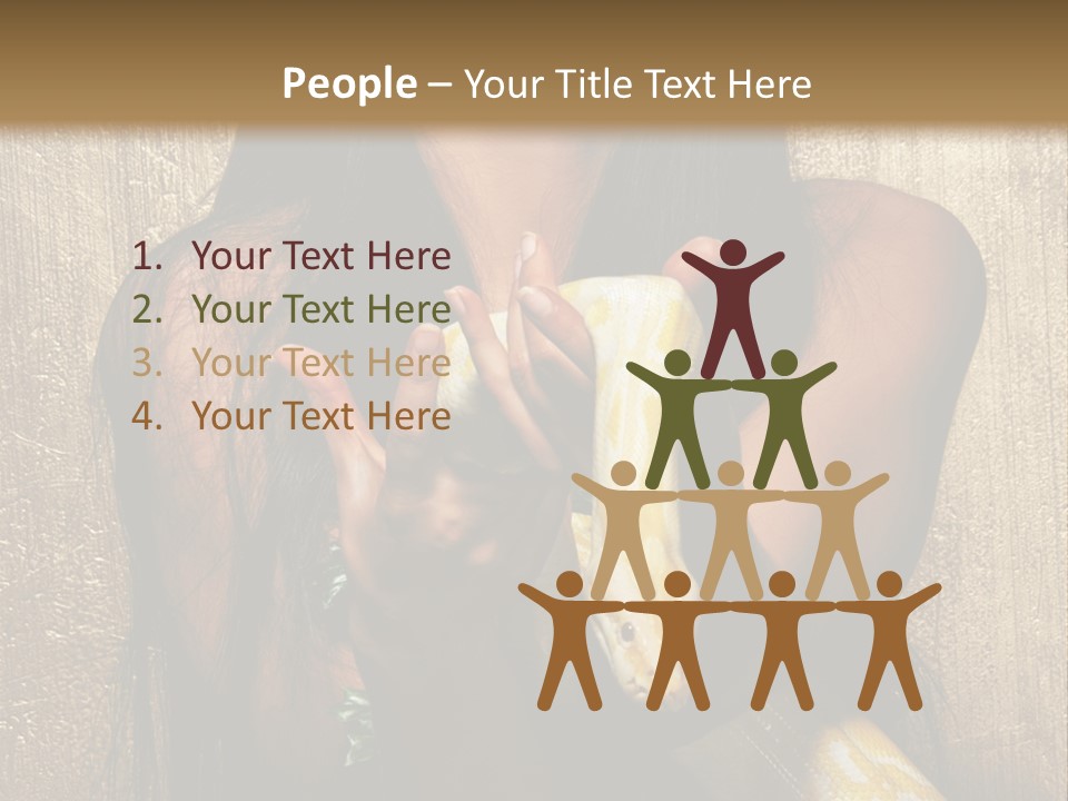 Albino Model Woman PowerPoint Template