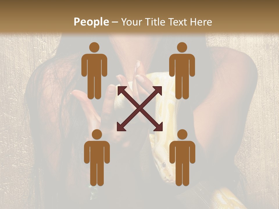 Albino Model Woman PowerPoint Template