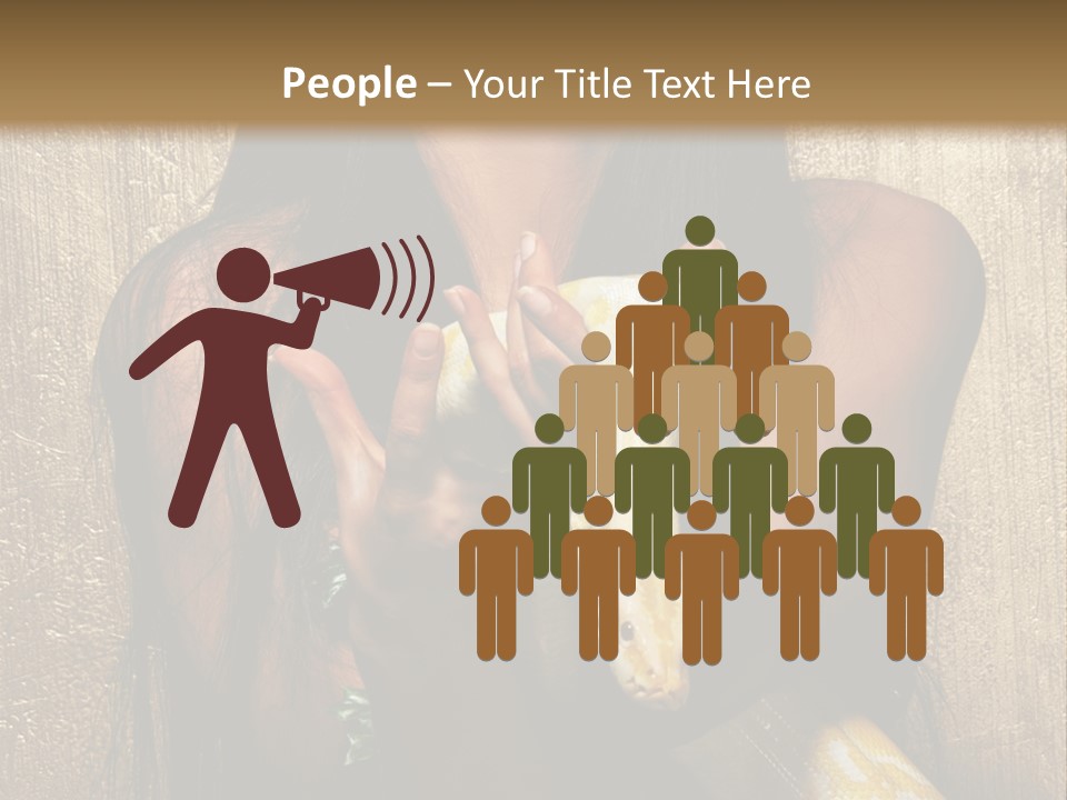 Albino Model Woman PowerPoint Template