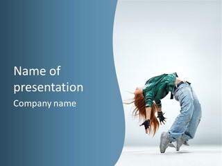 Young Girl Aerobics PowerPoint Template