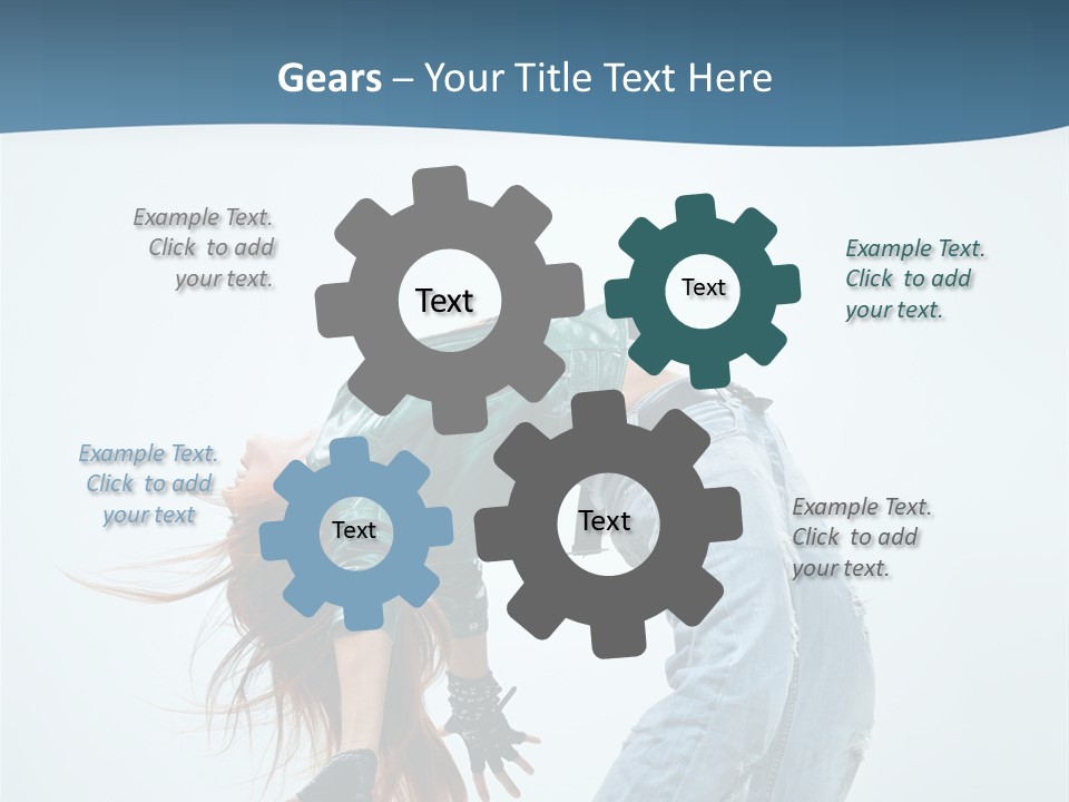 Young Girl Aerobics PowerPoint Template