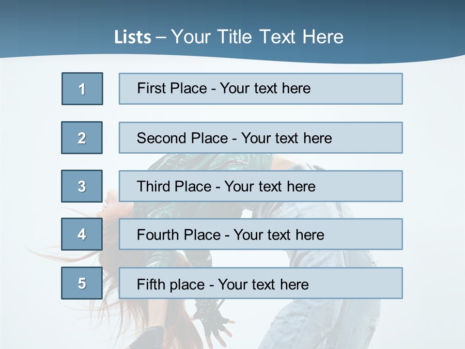 Young Girl Aerobics PowerPoint Template