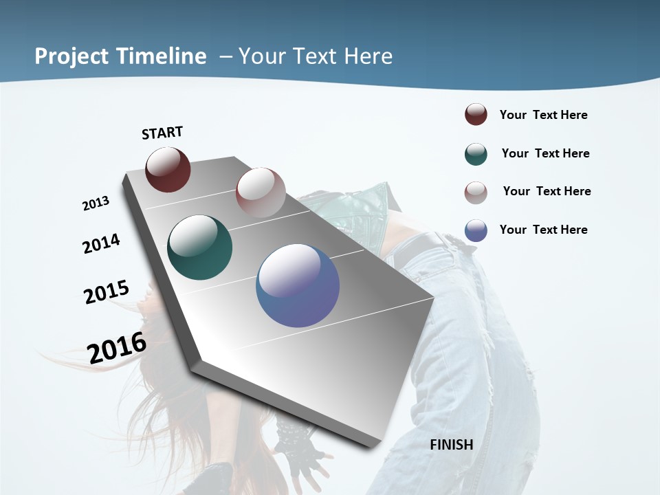 Young Girl Aerobics PowerPoint Template