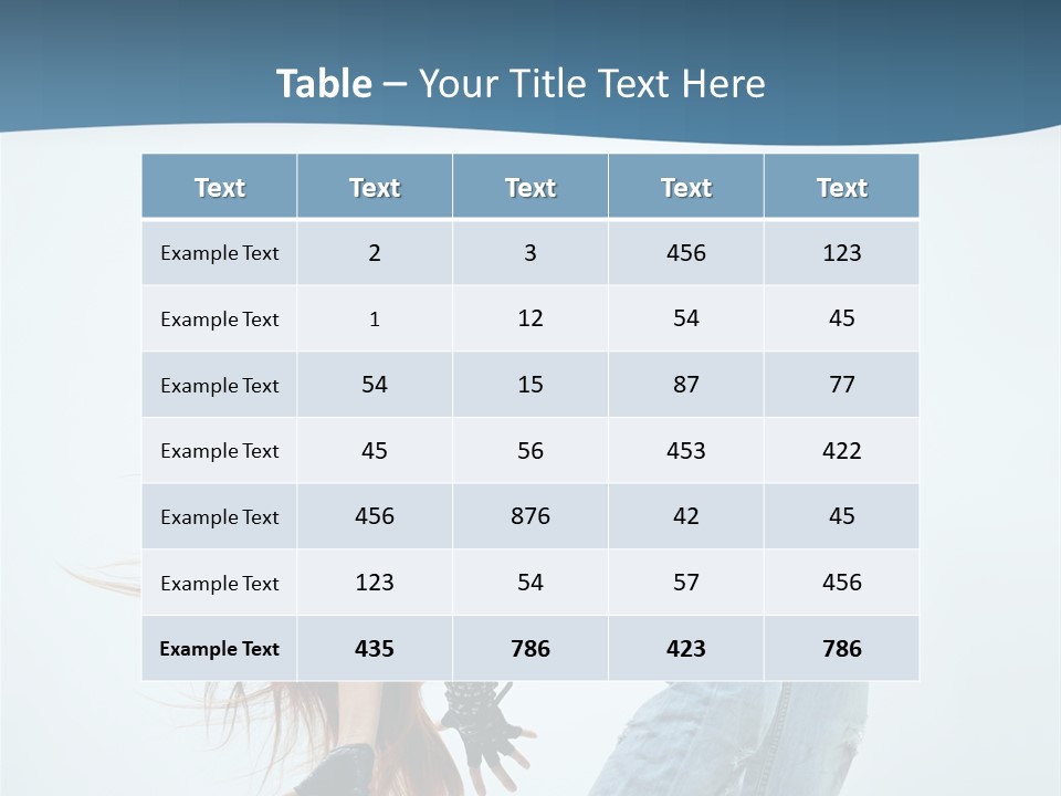 Young Girl Aerobics PowerPoint Template