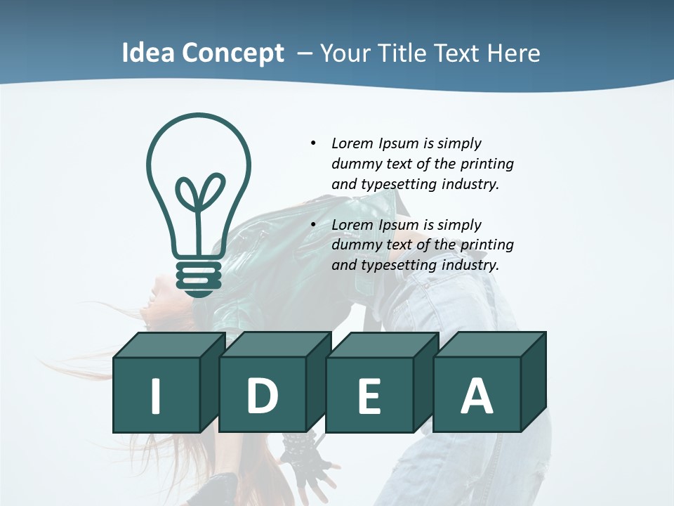 Young Girl Aerobics PowerPoint Template