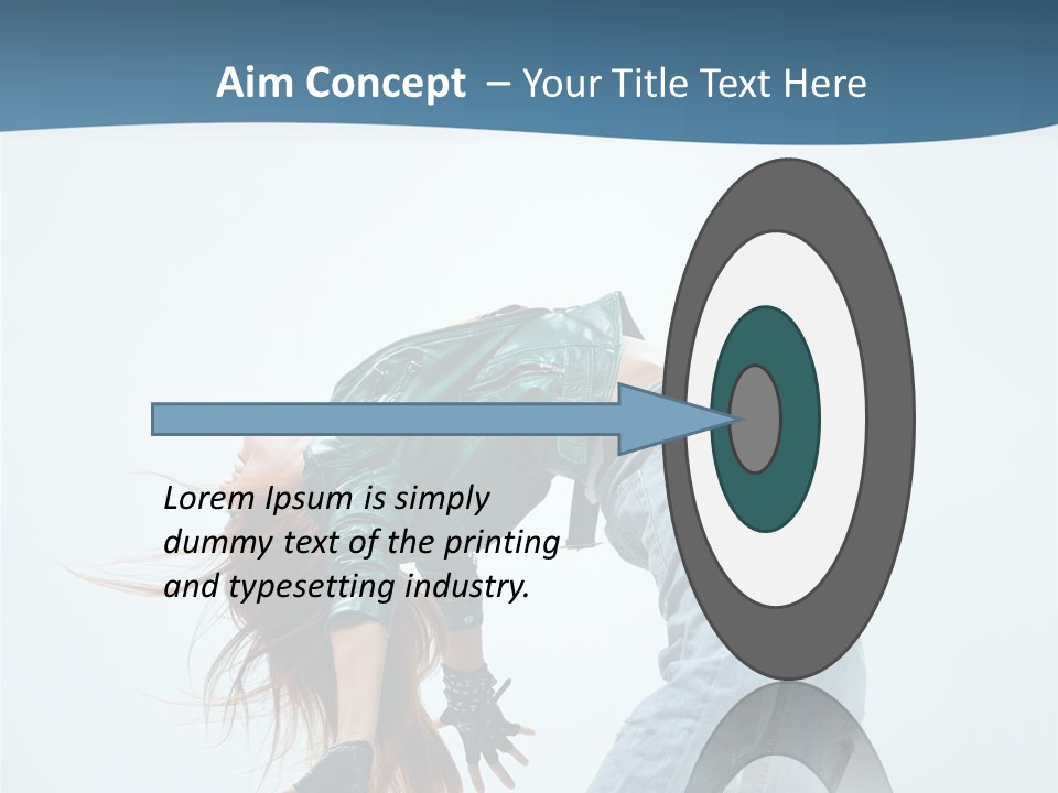 Young Girl Aerobics PowerPoint Template