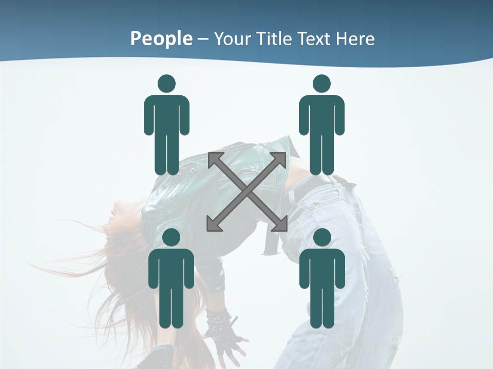 Young Girl Aerobics PowerPoint Template