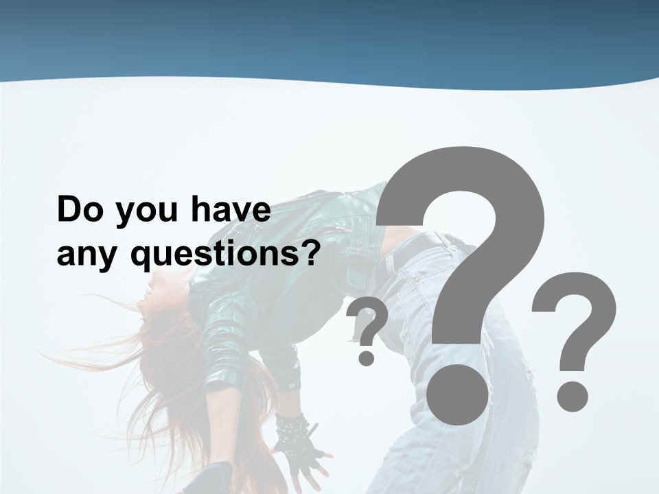 Young Girl Aerobics PowerPoint Template