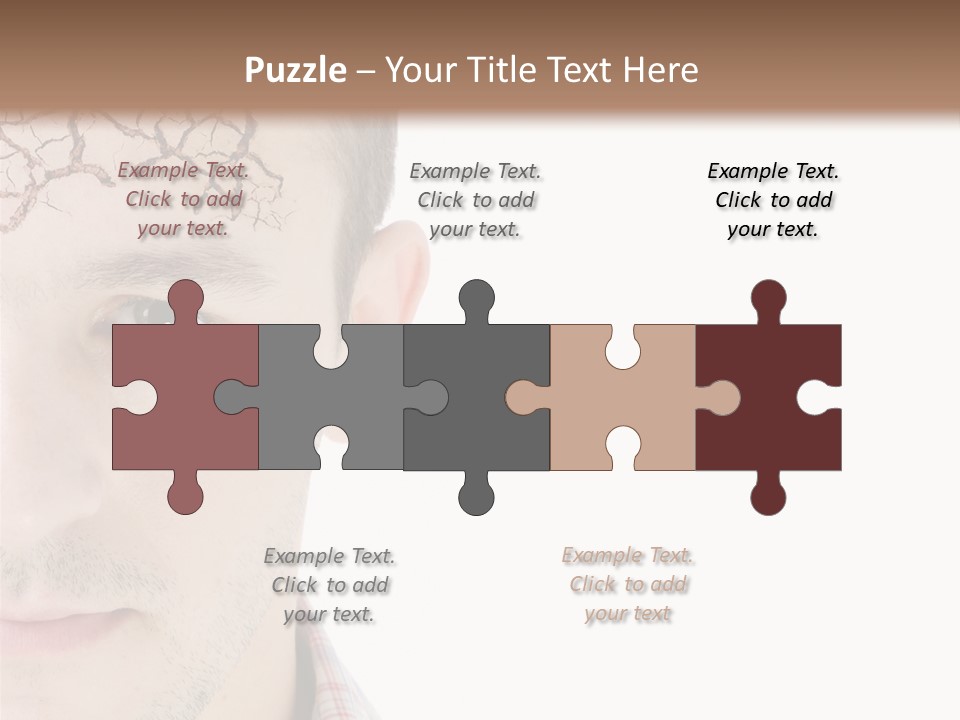 Person Peel Face PowerPoint Template