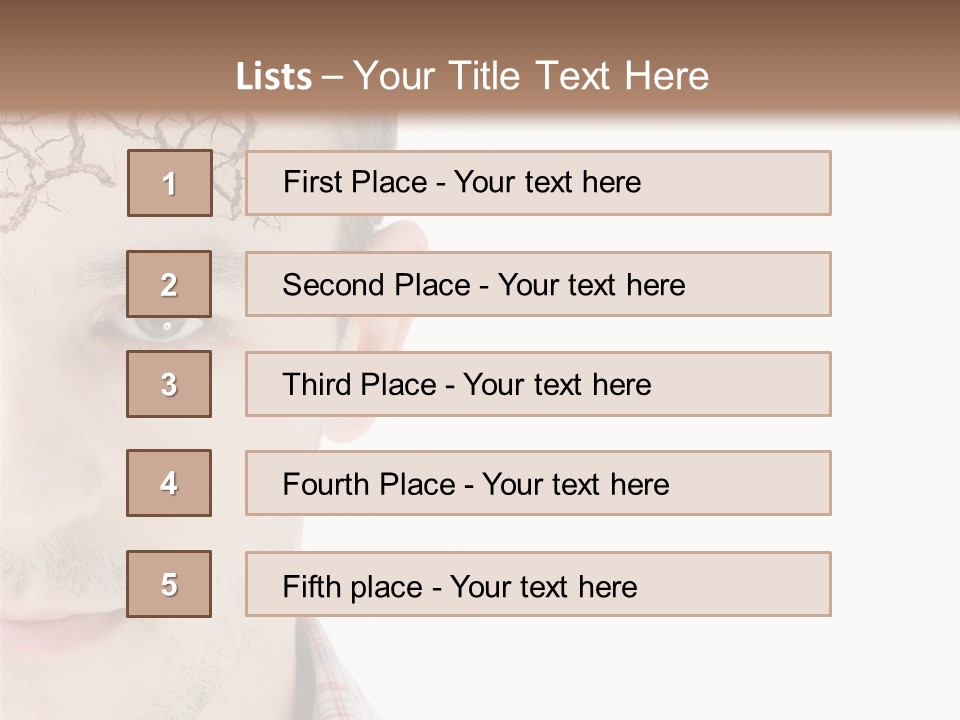 Person Peel Face PowerPoint Template