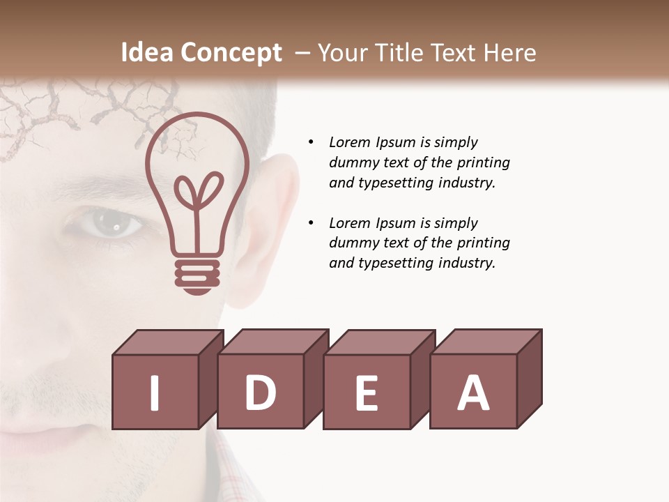 Person Peel Face PowerPoint Template